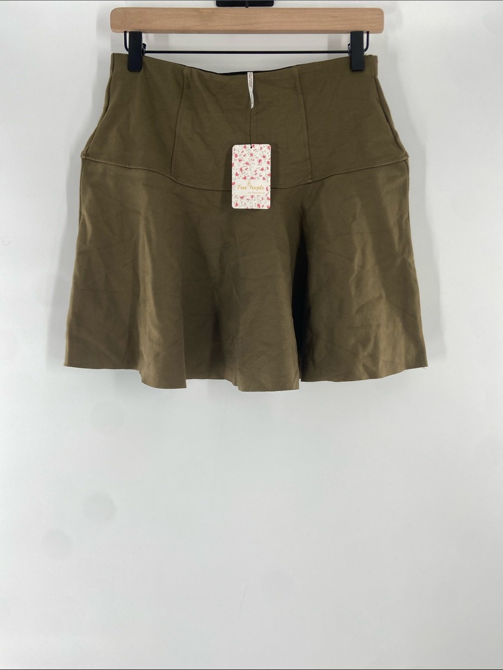 Free People Army Green Mini Skirt Size M NWT